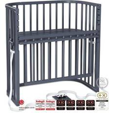 Babybay Grå Bedside cribs Babybay Boxspring Comfort Plus Co-sleeper bedside crib Varnished, 2 56.5x96cm