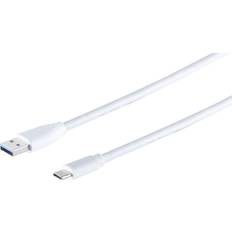 S-Conn USB A-ST 3.1 Type C-ST hvid