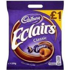 Cadbury Slik & Kager Cadbury Eclairs Classic Chocolate Bag 130g