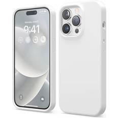 Elago Hvid Mobilcovers Elago iPhone 14 Pro Liquid Silicone Case Full Body Protective Cover Shockproof Slim Phone Case Anti-Scratch 6.1 inch (White)