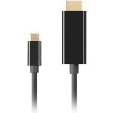 Guld - USB C-HDMI - USB-kabel Kabler Lanberg USB 3.2 Gen 2 - HDMI A M-M 0.5m