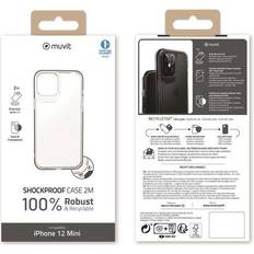 Muvit Hvid Mobiltilbehør Muvit Recycletek Shockproof 2M Soft Case Transparent Apple iPhone 12 Mini