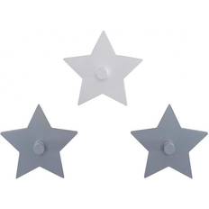 Roba Opbevaring Roba väggkrok Little Stars junior trä grå/vit 3-delad