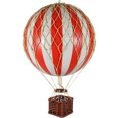 Papir - Rund Belysning Authentic Models Travels Light Luftballon Rød/Hvid Loftlampe