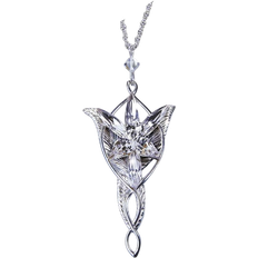 Noble Collection Lord of the Rings Arwen Evenstar Pendant Necklace - Silver/Transparent