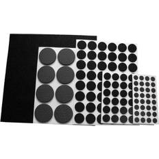 Selvklæbende filtpuder, sort, 125 stk