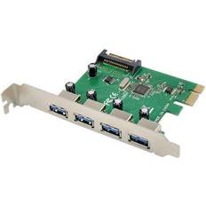 PCIe x1 - USB Type-A Controller kort MicroConnect MC-USB3.0-T4B