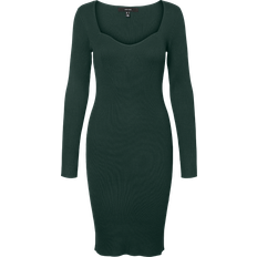 Dame - Grøn - Lange kjoler - Viskose Vero Moda Slim Fit V-Neck Long Dress