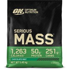 Forbedrer muskelfunktionen - Multivitaminer Proteinpulver Optimum Nutrition Serious Mass Chocolate Mint 5.45kg