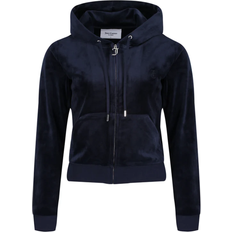 10 - Blå - L Overdele Juicy Couture Classic Velour Robertson Hoodie - Night Sky