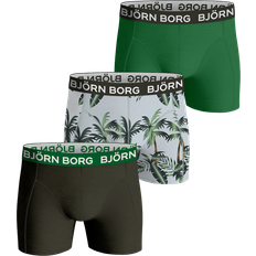 Björn Borg Grøn - Herre Undertøj Björn Borg Boxershorts 3-pack Green/Print/Navy