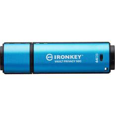 64 GB - USB 3.2 (Gen 1) - USB Type-C USB Stik Kingston IronKey Vault Privacy 50C 64GB Type-C