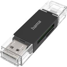 Micro sd kort Hama USB 2.0 USB-A/Micro OTG Card Reader (00200130)