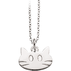 Scrouples Cat Head Necklace - Silver