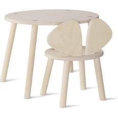 Nofred Grøn Børneværelse Nofred Mouse Chair and Table Set Birch