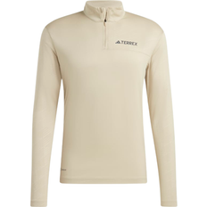 Adidas Beige - Herre Tøj adidas Terrex Multi Half-Zip Long Sleeve T-shirt