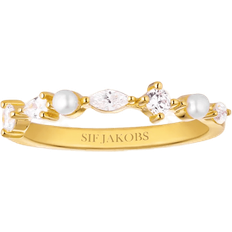 Ringe Sif Jakobs Adria Ring - Gold/Pearls/Transparent