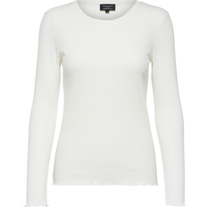 Selected Dame Overdele Selected Ribbed Long Sleeved Top