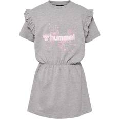 Hummel Girl's Jasmin Dress with Sleeves & Frills - Grey Melange (217613-2006)
