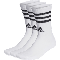 Adidas Dame - Polyester Strømper adidas 3-Stripes Cushioned Crew Socks 3-pack - White/Black