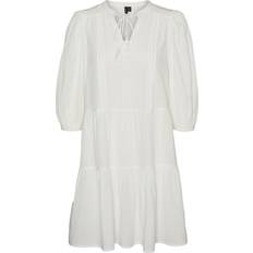 Dame - XXS Kjoler Vero Moda Pretty Dress - White