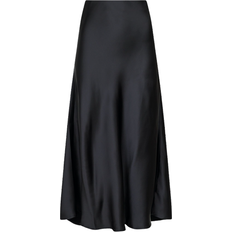 Satin - Udendørsjakker Tøj Neo Noir Bovary Skirt - Black