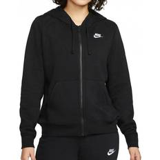 Nike Hoodies - Unisex Sweatere Nike Sportswear Club Fleece Full-Zip Hoodie - Black/White