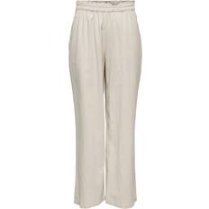 Only Sort Tøj Only Highwaisted Linen Blend Trousers