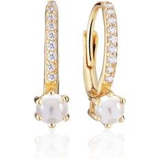 Sif Jakobs Rimini Altro Earrings - Gold/Transparent/Pearls