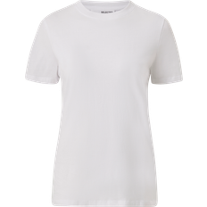 Selected Dame T-shirts Selected Klassisk T-shirt hvid