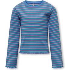 Leggings - Piger Sweatshirts Only Regular Fit Round Neck Top - Blue/Provence (15281083)
