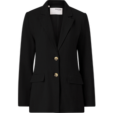 Selected Dame Overdele Selected Viva Relaxed Fit Blazer - Black