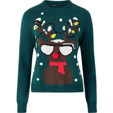 Only Turkis Overdele Only Xmas Sweater - Dark Green