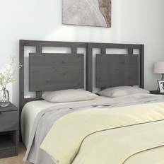 vidaXL grey, 155.5 Pine Bed Headboard