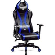 Diablo X-Horn 2.0 Gaming Stuhl Bürostuhl Gamer Chair Schreibtischstuhl 3D Armlehnen Ergonomisches Design Nacken/ Lendenkissen Kunstleder Wippfunktion Blau Normal (L)