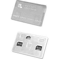 4smarts Covers med kortholder 4smarts SIM Card Organiser Simkort Adapter Micro Sim Nano Sim Hvid