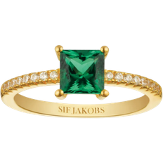 Sif Jakobs Guldbelagt Ringe Sif Jakobs Ellera Ring - Gold/Green/Transparent
