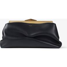 Clutch tasker Jimmy Choo Womens Black/gold Diamond Frame Leather Clutch bag 1SIZE