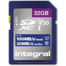 32 GB - SDHC Hukommelseskort Integral High Speed SDHC/XC Class 10 UHS-I U3 V30 100/30MB/s 32GB