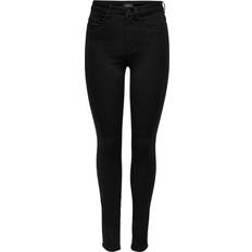 34 - Dame - Polyester Jeans Only Onlroyal High Skinny Fit Jeans - Black