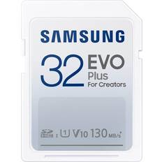 Hukommelseskort & USB Stik Samsung Evo Plus 2021 SDHC Class 10 UHS-I U1 V10 130MB/S 32GB