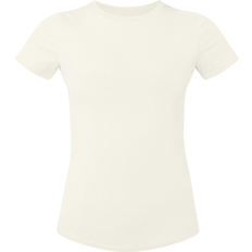 PrettyLittleThing 34 T-shirts PrettyLittleThing Cotton Blend Fitted Crew Neck T-shirt - Besic Cream