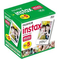 62 x 46 mm (Instax Mini) Analoge kameraer Fujifilm Instax Mini Film 5 Pack