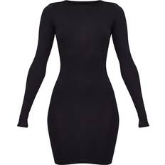 PrettyLittleThing 32 - Dame Kjoler PrettyLittleThing Basic Jersey Long Sleeve Bodycon Dress - Black