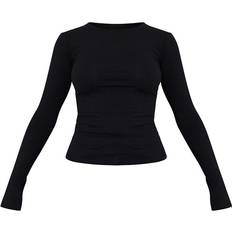 PrettyLittleThing 34 T-shirts PrettyLittleThing Basic Long Sleeve Fitted T-shirt - Black