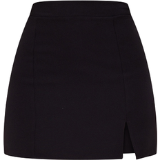 32 - 4 - Slids Nederdele PrettyLittleThing Woven Split Hem Mini Skirt - Black