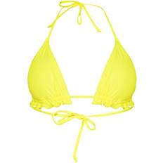 8 - Dame - Gul Bikinier PrettyLittleThing Frill Edge Padded Bikini Top - Yellow