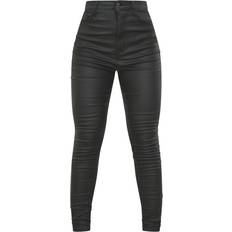 PrettyLittleThing 6 Jeans PrettyLittleThing Hourglass Coated Skinny Jeans - Black