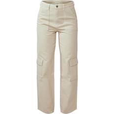 PrettyLittleThing 6 Jeans PrettyLittleThing Renew Cargo Pocket Baggy Wide Leg Jeans - Oatmeal