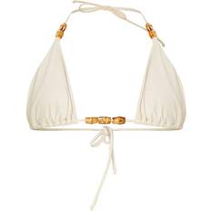 32 - Beige - Dame Bikinier PrettyLittleThing Wooden Bead Triangle Bikini Top - Sand